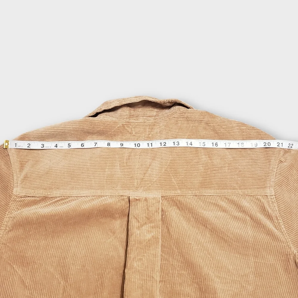 Madewell Corduroy Kentwood Oversized Shirt Tail Jacket Shacket Large Tan Pockets - Picture 13 of 14